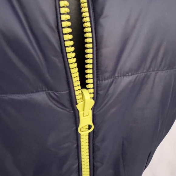 Anatomie Vest Lennon Cropped Puffer Peacock Navy Zipper Reversible Size M - Picture 4 of 10